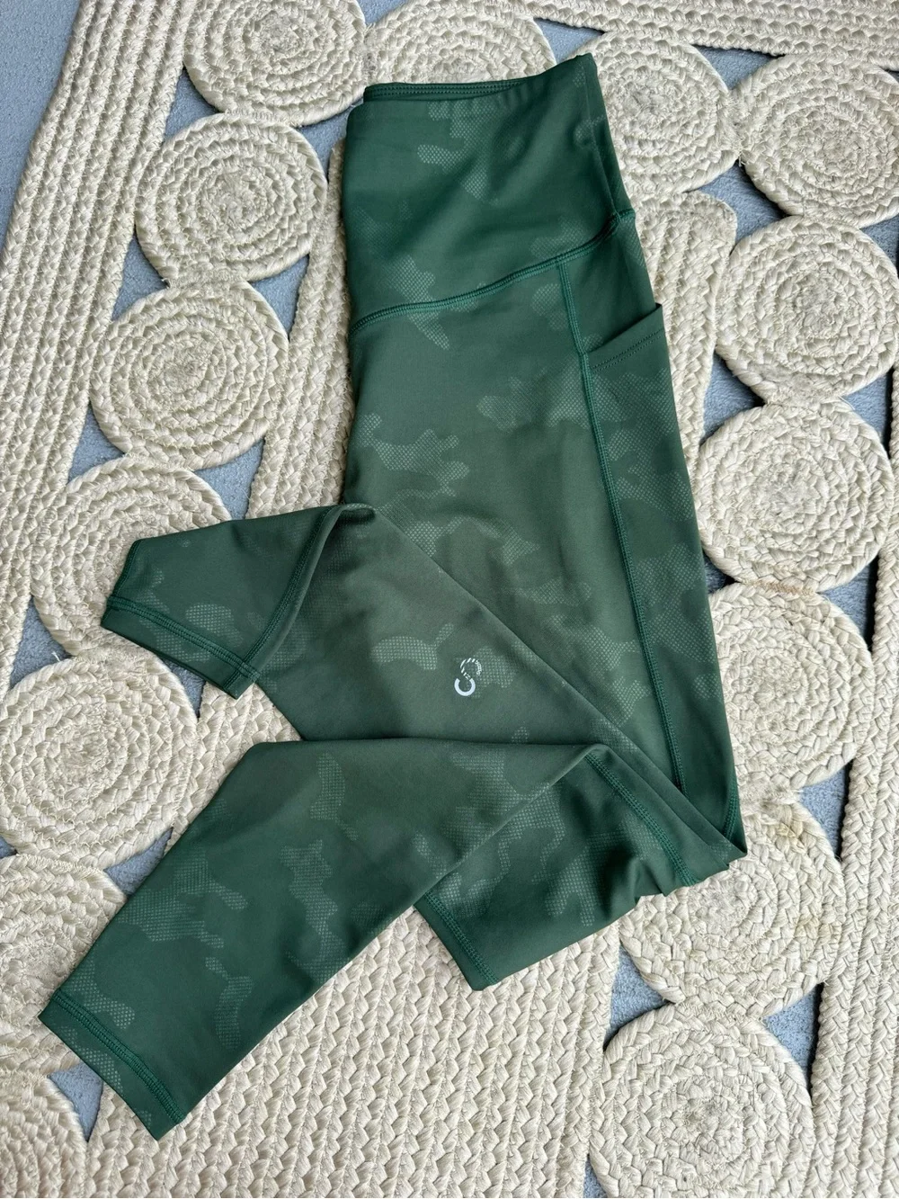 Curves N Combatboots Green Camo High Waisted Pocket Leggings Size S